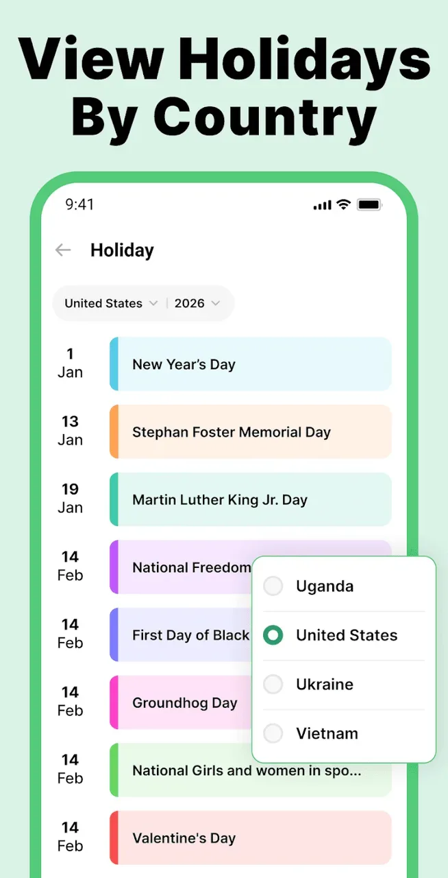 Calendar 2026 screenshot 3